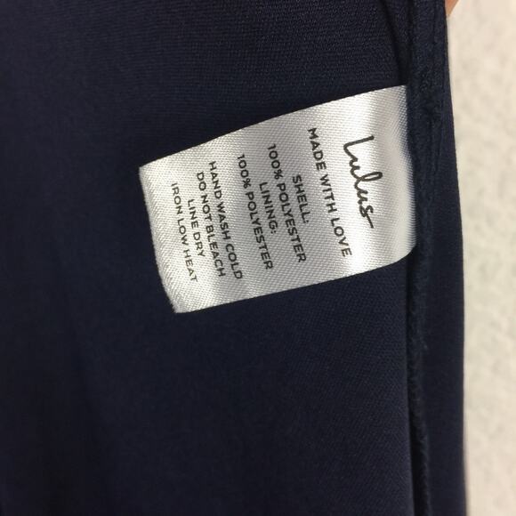 Lulus All Mine Navy Blue Floral Print Ruffle Chiffon Wrap Maxi Dress XS - Picture 6 of 14